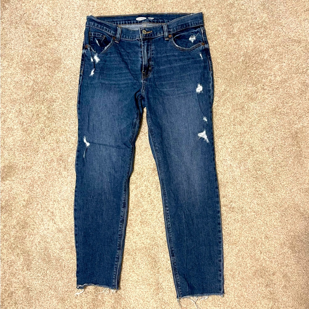 Old Navy Boyfriend Mid Rise 4 Jeans Women’s Distressed